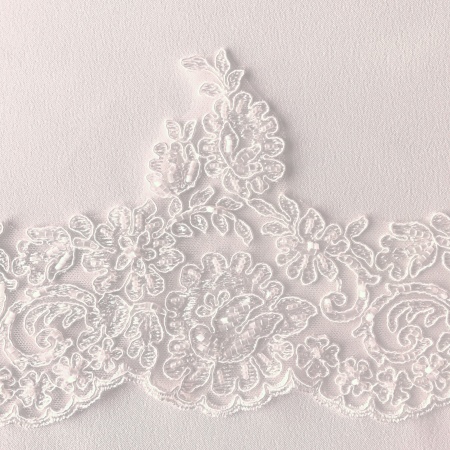 Ivory Corded Embroidery Lace P233 1